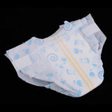 Maxbell Blue Baby Doll Diapers Set Reusable Nappy Pants for 18'' American Doll