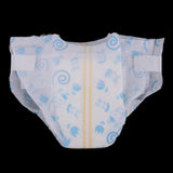Maxbell Blue Baby Doll Diapers Set Reusable Nappy Pants for 18'' American Doll