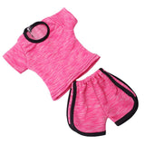 Maxbell Trendy Shirt Pants Suit Sports Clothes for 18" Doll Pink - Aladdin Shoppers
