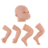 Maxbell Unpainted 20inch Reborn Kits - Silicone Newborn Baby Doll with Head 3/4 Arms Full Legs Mold – Great DIY Handwork - Aladdin Shoppers