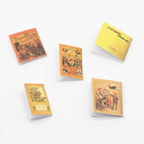 Maxbell 5 Pieces 1/12 Dollhouse Miniature Page-turning Books Room Bookshelf Decor