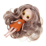 Maxbell Set of Making Parts Makeup Faceplate Doll Body And Curly Wig For Mini Blythe