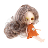 Maxbell Set of Making Parts Makeup Faceplate Doll Body And Curly Wig For Mini Blythe