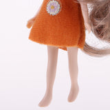 Maxbell Set of Making Parts Makeup Faceplate Doll Body And Curly Wig For Mini Blythe