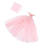 Maxbell Fashion Strapless Wedding Dress Princess Skirt for 1/6 Doll Accs Pink