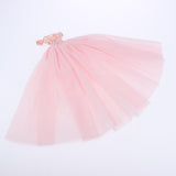 Maxbell Fashion Strapless Wedding Dress Princess Skirt for 1/6 Doll Accs Pink