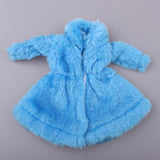 Maxbell Fashion Long Plush Coat Waisted Blue Casual Outfits for 1/6 Doll DIY Accessory - Aladdin Shoppers