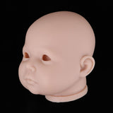 Maxbell 20inch Vinyl Unpainted Reborn Doll Head Mold Kits with Eyes DIY Making Accs
