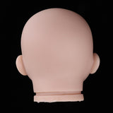 Maxbell 20inch Vinyl Unpainted Reborn Doll Head Mold Kits with Eyes DIY Making Accs