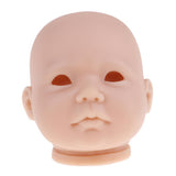 Maxbell 20inch Vinyl Unpainted Reborn Doll Head Mold Kits with Eyes DIY Making Accs