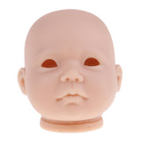 Maxbell 20inch Vinyl Unpainted Reborn Doll Head Mold Kits with Eyes DIY Making Accs