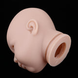 Maxbell 20inch Vinyl Unpainted Reborn Doll Head Mold Kits with Eyes DIY Making Accs
