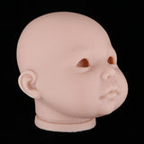 Maxbell 20inch Vinyl Unpainted Reborn Doll Head Mold Kits with Eyes DIY Making Accs
