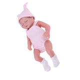 Maxbell 26cm Soft Silicone Simulation Newborn Baby Doll in Pink Clothes Pregnant Learning Toy - Aladdin Shoppers