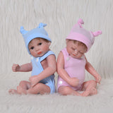 Maxbell 26cm Soft Silicone Simulation Newborn Baby Doll in Pink Clothes Pregnant Learning Toy - Aladdin Shoppers