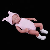 Maxbell 26cm Soft Silicone Simulation Newborn Baby Doll in Pink Clothes Pregnant Learning Toy - Aladdin Shoppers