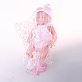 Maxbell 26cm Soft Silicone Simulation Newborn Baby Doll in Pink Clothes Pregnant Learning Toy - Aladdin Shoppers