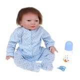 Maxbell Real Life 18inch Reborn Doll Kits Vinyl Newborn Baby Doll with Rooting Hair, Clothes, Magnetic Pacifier, Nursing Bottle - Aladdin Shoppers