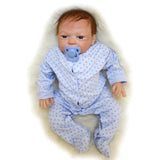 Maxbell Real Life 18inch Reborn Doll Kits Vinyl Newborn Baby Doll with Rooting Hair, Clothes, Magnetic Pacifier, Nursing Bottle - Aladdin Shoppers