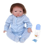 Maxbell Real Life 18inch Reborn Doll Kits Vinyl Newborn Baby Doll with Rooting Hair, Clothes, Magnetic Pacifier, Nursing Bottle - Aladdin Shoppers