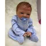 Maxbell Real Life 18inch Reborn Doll Kits Vinyl Newborn Baby Doll with Rooting Hair, Clothes, Magnetic Pacifier, Nursing Bottle - Aladdin Shoppers