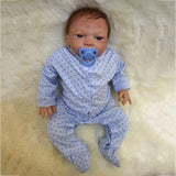 Maxbell Real Life 18inch Reborn Doll Kits Vinyl Newborn Baby Doll with Rooting Hair, Clothes, Magnetic Pacifier, Nursing Bottle - Aladdin Shoppers