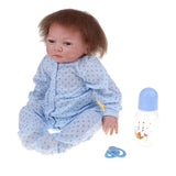 Maxbell Real Life 18inch Reborn Doll Kits Vinyl Newborn Baby Doll with Rooting Hair, Clothes, Magnetic Pacifier, Nursing Bottle - Aladdin Shoppers