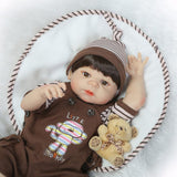 Maxbell Maxbell Real Touch Full Silicone 22inch Bebe Reborn Baby Boy Doll Fake Toddler Newborn Doll – Kids Child Bath Toy Appease Toy Xmas Gift