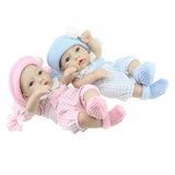 Maxbell Maxbell Real Life 12inch Reborn Baby Twins Doll Full Silicone Fake Newborn Baby Doll Children Christmas Gift