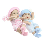 Maxbell Real Life 12inch Reborn Baby Twins Doll Full Silicone Fake Newborn Baby Doll Children Christmas Gift - Aladdin Shoppers