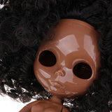 Maxbell 19 Joints Nude Body & Faceplate w/ Wig for 1/6 Blythe Neo Doll Custom Accs