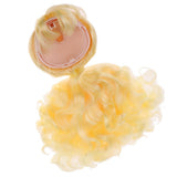 Maxbell Doll Wig Golden Long Curly Hair With Head Scalp Shell Kit For 12inch Blythe