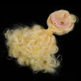 Maxbell Doll Wig Golden Long Curly Hair With Head Scalp Shell Kit For 12inch Blythe