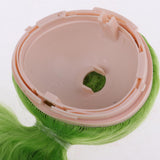 Maxbell Long Curly Wig with Head Scalp Shell for 1/6 Blythe Doll DIY Accs Green