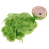 Maxbell Long Curly Wig with Head Scalp Shell for 1/6 Blythe Doll DIY Accs Green