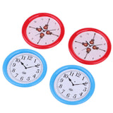 Maxbell 4 Pieces Resin Miniature Furniture Round Wall Clock Dollhouse Decoration Accessories Decor Toy Gift -Red & Blue - Aladdin Shoppers