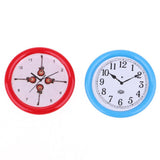 Maxbell 4 Pieces Resin Miniature Furniture Round Wall Clock Dollhouse Decoration Accessories Decor Toy Gift -Red & Blue - Aladdin Shoppers