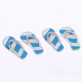 Maxbell 2 Pairs Mini Cute Stripe Flip-flops DIY Miniature Toy for Dollhouse Decoration Accessories - Aladdin Shoppers