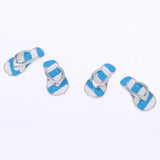 Maxbell 2 Pairs Mini Cute Stripe Flip-flops DIY Miniature Toy for Dollhouse Decoration Accessories - Aladdin Shoppers