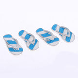 Maxbell 2 Pairs Mini Cute Stripe Flip-flops DIY Miniature Toy for Dollhouse Decoration Accessories - Aladdin Shoppers