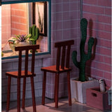 Maxbell 1:24 DIY Miniature Dollhouse Doll House Furnitures Kids Gift -Pink Cafe