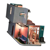 Maxbell 1:24 DIY Miniature Dollhouse Doll House Furnitures Kids Gift -Pink Cafe