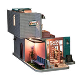 Maxbell 1:24 DIY Miniature Dollhouse Doll House Furnitures Kids Gift -Pink Cafe
