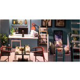 Maxbell 1:24 DIY Miniature Dollhouse Doll House Furnitures Kids Gift -Pink Cafe