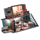 Maxbell 1:24 DIY Miniature Dollhouse Doll House Furnitures Kids Gift -Pink Cafe