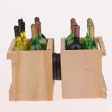 Maxbell 2 Set/ 12 Pieces Miniature Beer Wine Bottles With Magnet Wooden Storage Box 1/12 Dollhouse Kitchen Life Scenes Decoration - Aladdin Shoppers