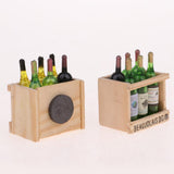 Maxbell 2 Set/ 12 Pieces Miniature Beer Wine Bottles With Magnet Wooden Storage Box 1/12 Dollhouse Kitchen Life Scenes Decoration - Aladdin Shoppers