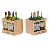 Maxbell 2 Set/ 12 Pieces Miniature Beer Wine Bottles With Magnet Wooden Storage Box 1/12 Dollhouse Kitchen Life Scenes Decoration - Aladdin Shoppers