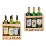 Maxbell 2 Set/ 12 Pieces Miniature Beer Wine Bottles With Magnet Wooden Storage Box 1/12 Dollhouse Kitchen Life Scenes Decoration - Aladdin Shoppers
