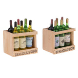 Maxbell 2 Set/ 12 Pieces Miniature Beer Wine Bottles With Magnet Wooden Storage Box 1/12 Dollhouse Kitchen Life Scenes Decoration - Aladdin Shoppers